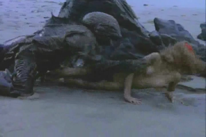 Sea monster rape scene with a woman